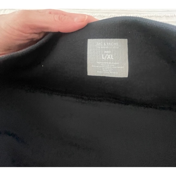 NEW, Black Textured Stretchy Leggings W/ Elastic Tummy Control Sz: L/XL - Picture 5 of 5